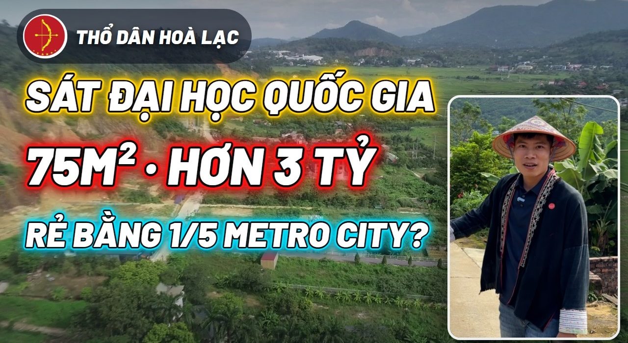 Đồng Chằm 75m² Full Thổ Cư, Đối Diện Hòa Lạc Metro City